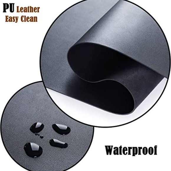 NEW Leather Desk Pad (23.6" x 13.7") with Mouse Wrist Rest - Picture 6 of 10